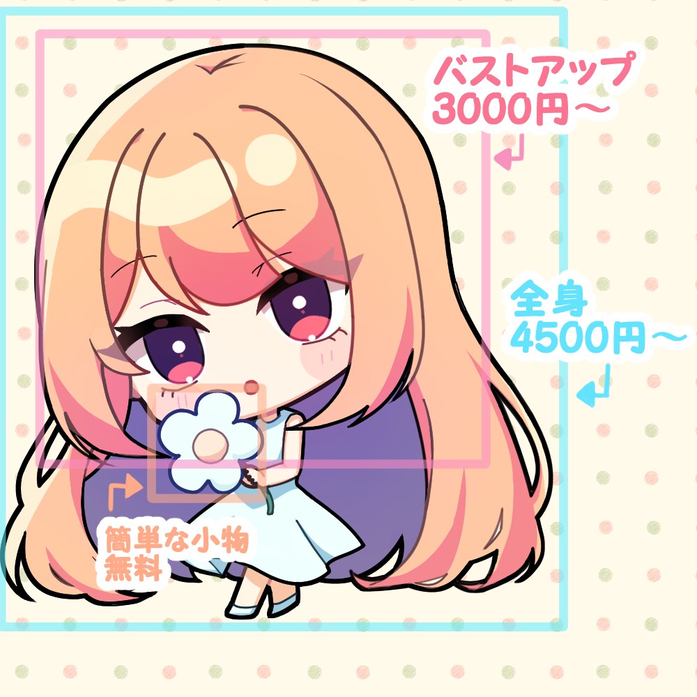 先着3名様★特別価格でミニキャラを描きます 可愛くて色鮮やかなミニ・ちび・デフォルメキャラを描きます イメージ2