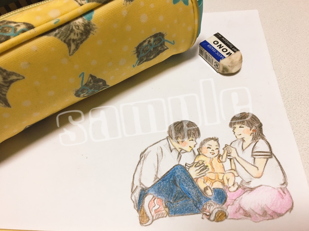 ゆるっと似顔絵、イラスト描きます 細かい指定も大歓迎！トプ画、お誕生日などに！ イメージ3