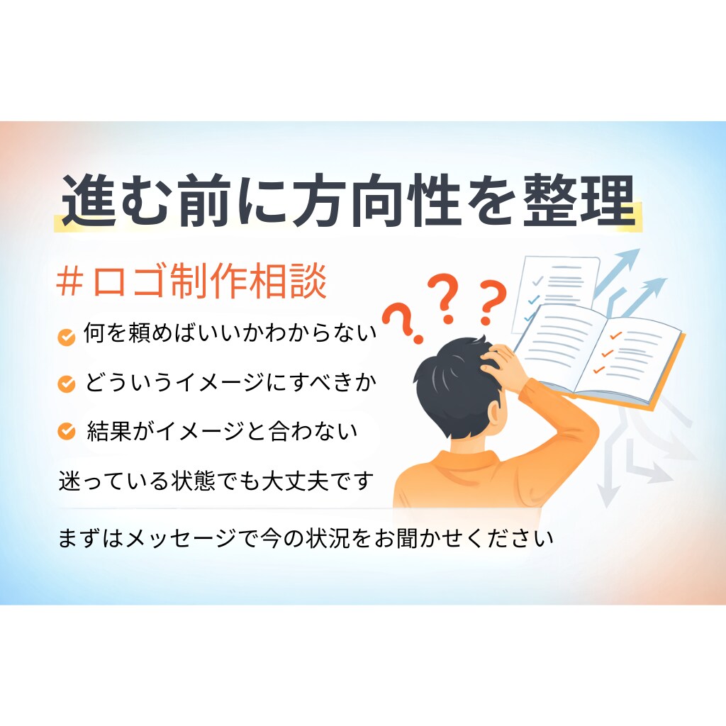 ロゴ制作前の方向性整理(制作無し)を行います ロゴの方向性が決まらない方向け整理サポート イメージ1