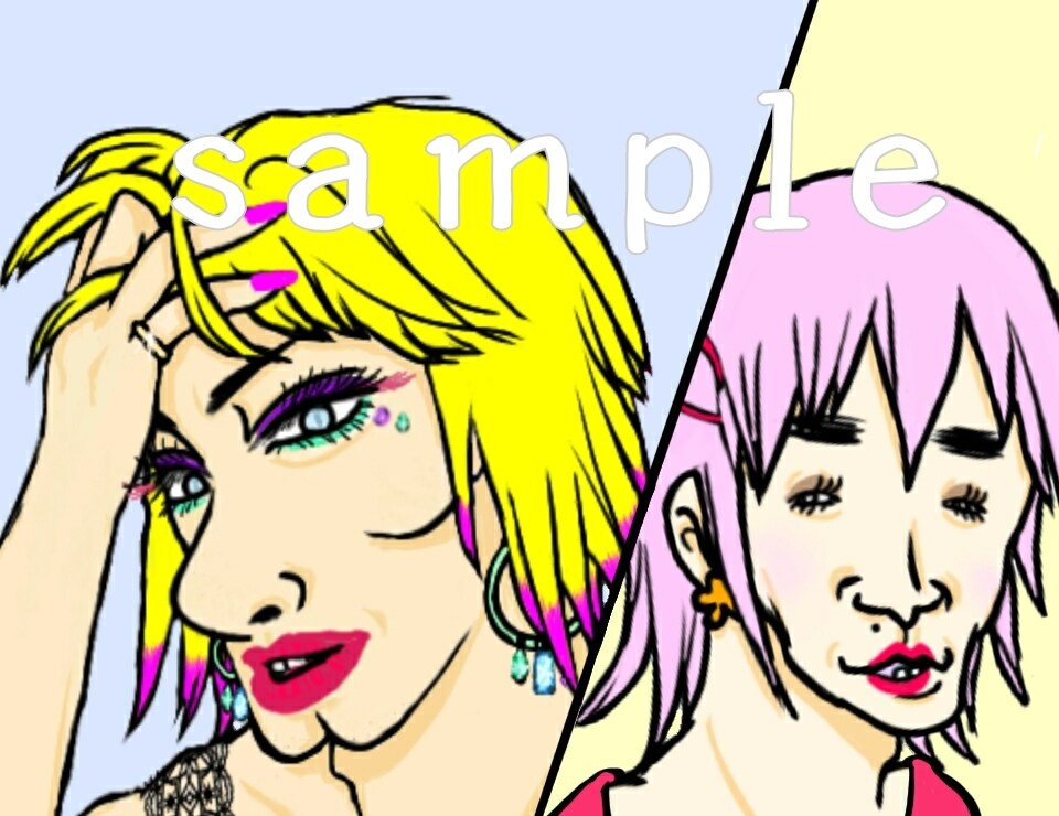 アイコン、イラスト描きます 目を惹く！派手なオネェから可愛い女の子、なんでも描きます イメージ3