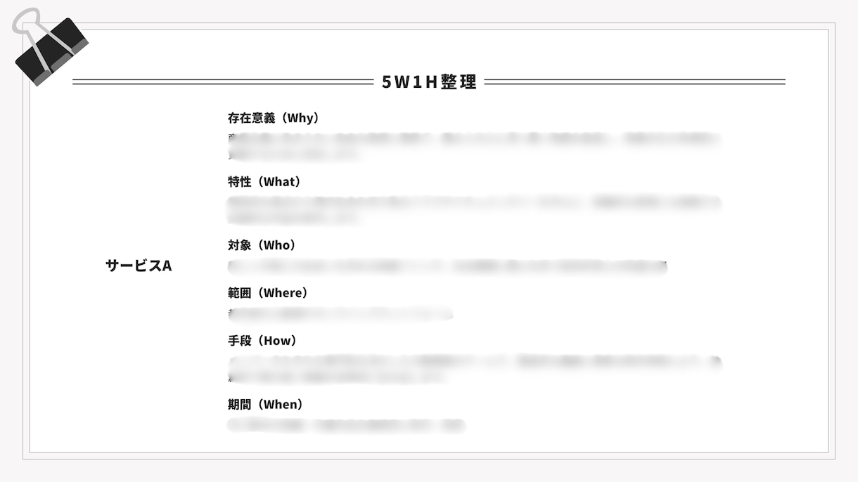 強みが100%伝わるコンセプト/コピーを設計します サービスの特性を分析して提供価値を整理。最適な切り口で表現。 イメージ8