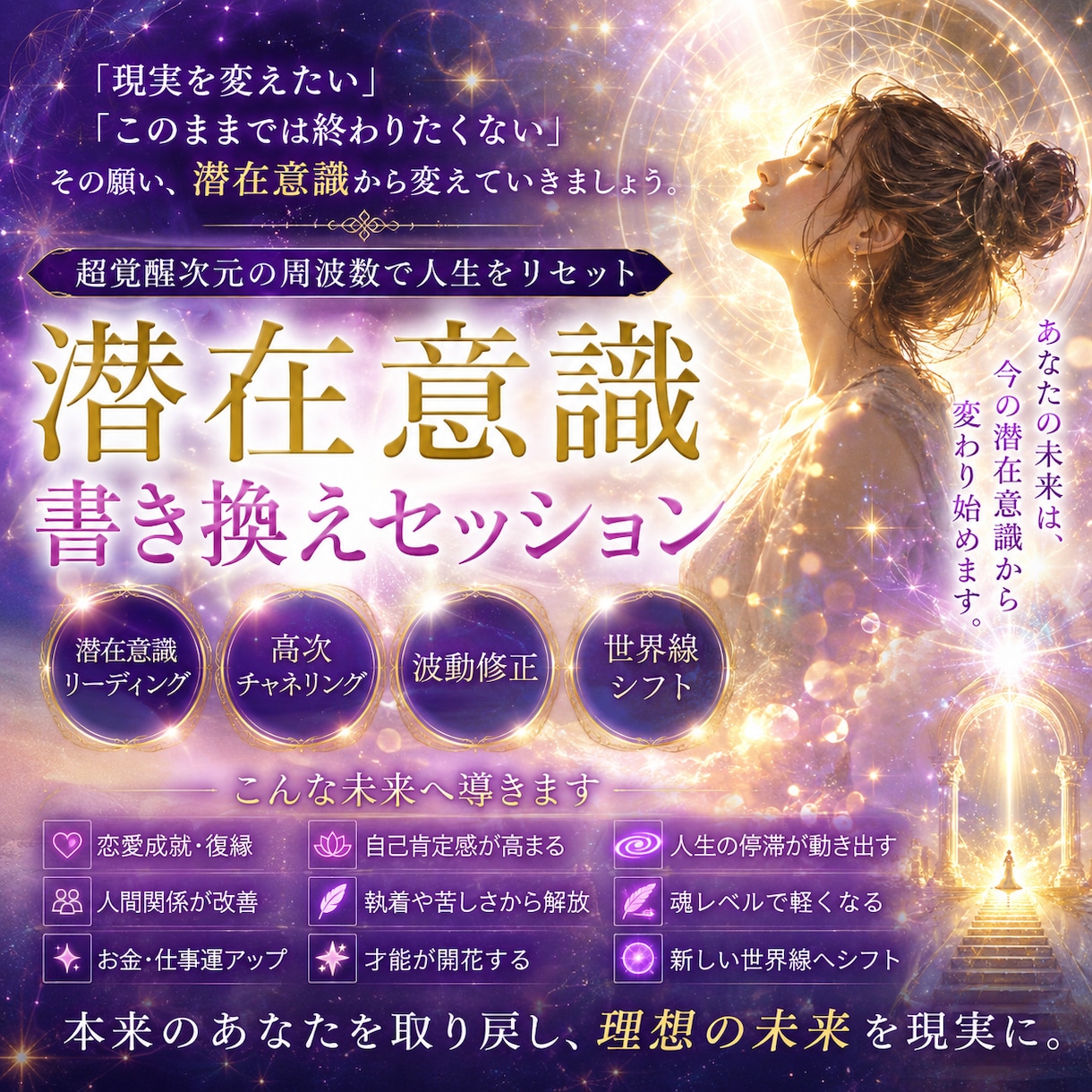 人生がうまくいかない、願いが叶わないを解消します 現実を変えるために努力したのに、自力ではもう無理と感じている イメージ1