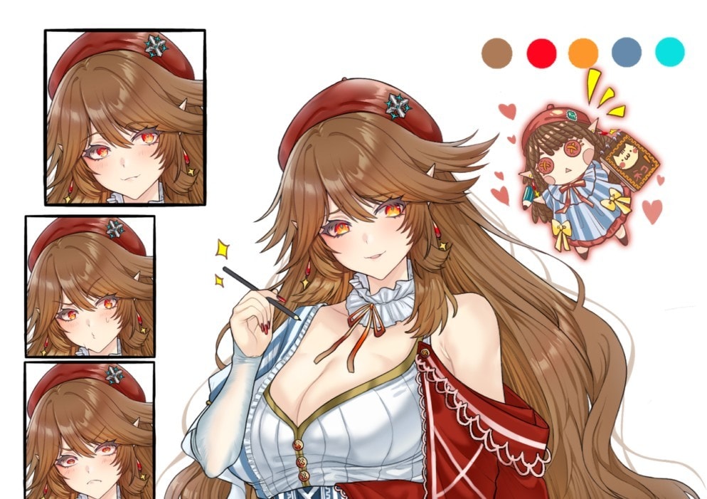 早い！制作を目指し貴方好みの立ち絵、描きます アイコンを私の絵柄で制作してご提供を致します イメージ1