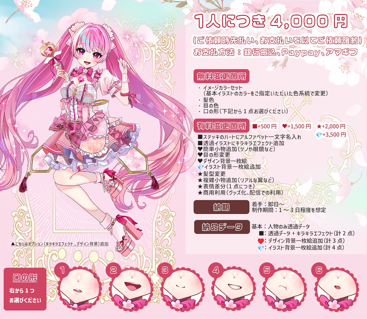 最短当日！IRIAM◎魔法少女イラスト描きます 配信にも！魔法少女衣装のキャラクターを即納でお書きします イメージ2