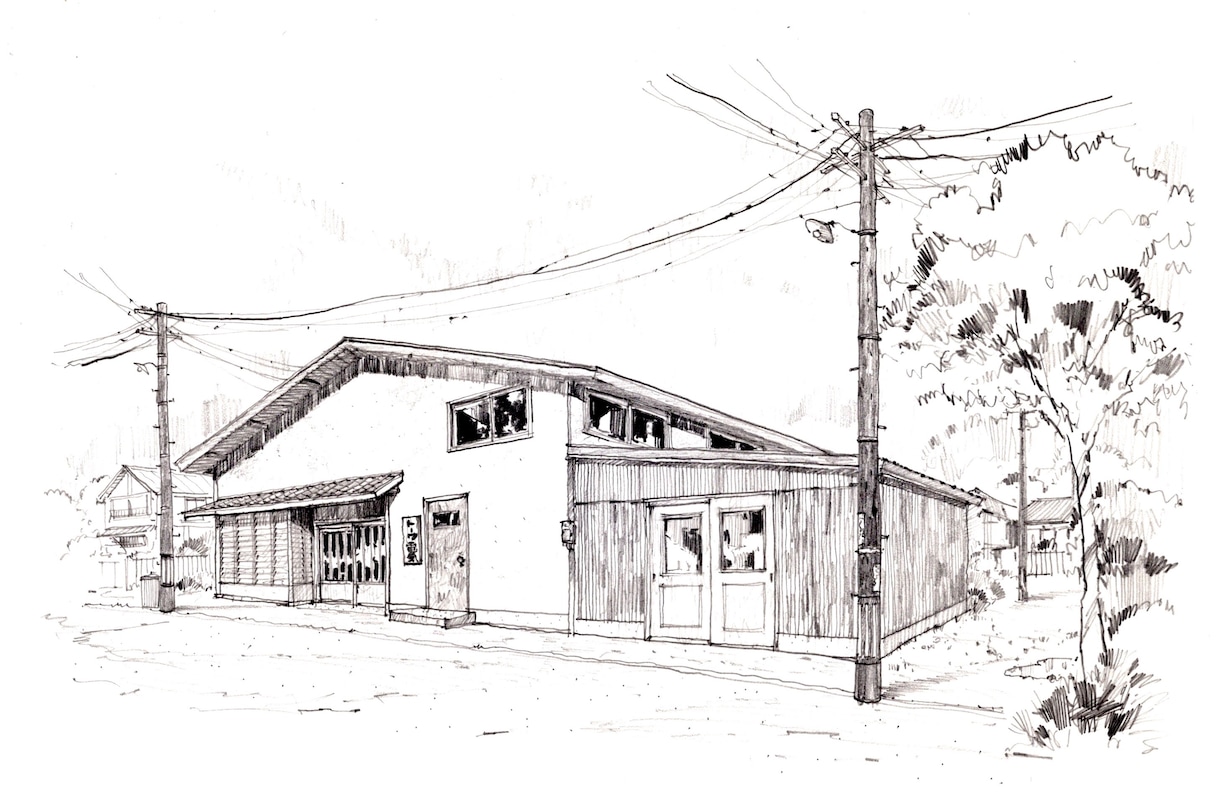 思い出の建物を手描きで描きます 子供が通っていた幼稚園、創業当初の会社、昔住んでいた家など イメージ3