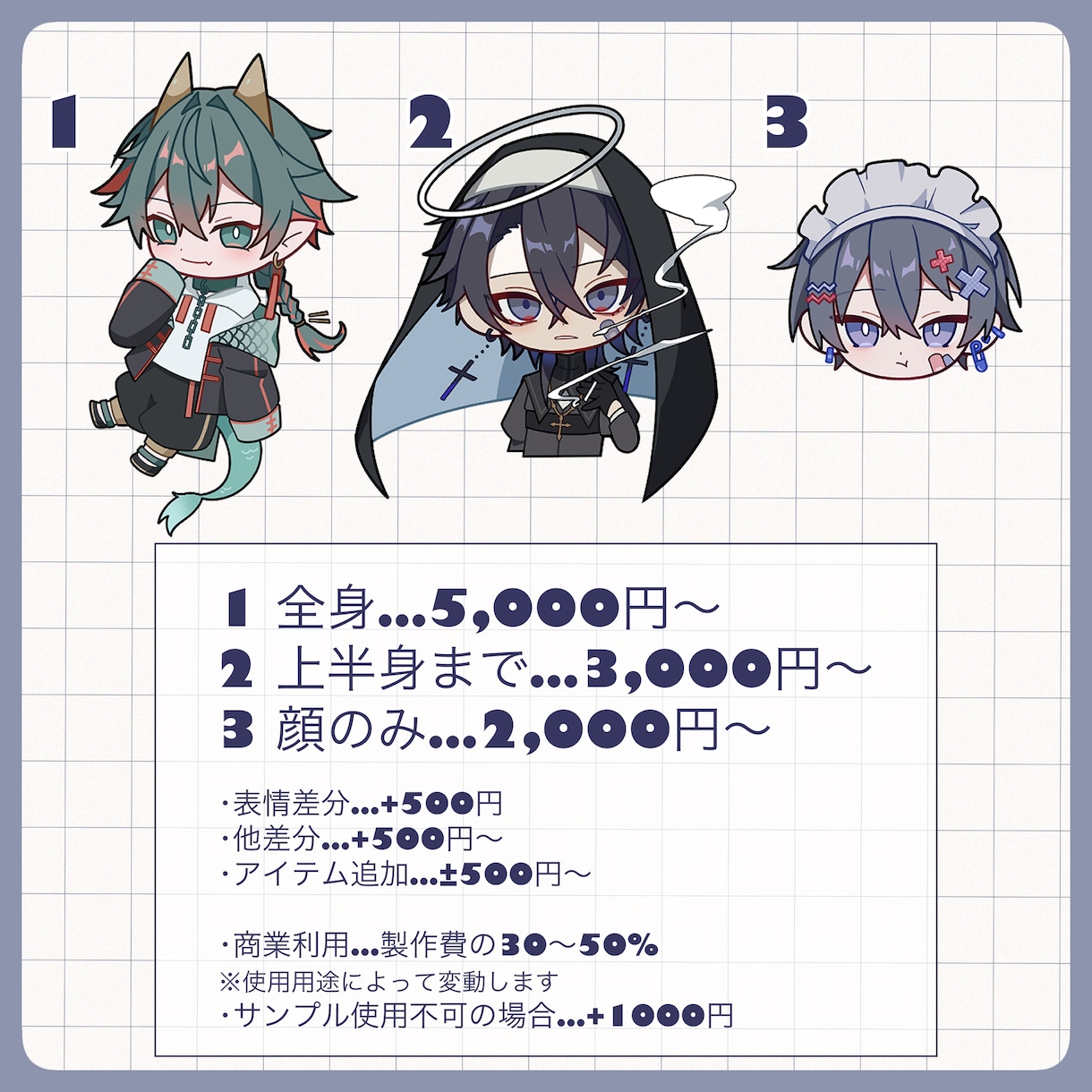 SDイラストお描きします アイコン、配信、グッズなどの使用に イメージ2