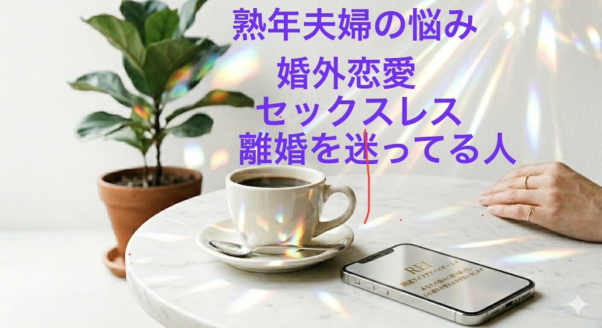 あなたらしく生きるための開運アドバイスいたします 50代夫婦関係の悩み、レス、不倫などお聞かせ下さい イメージ1