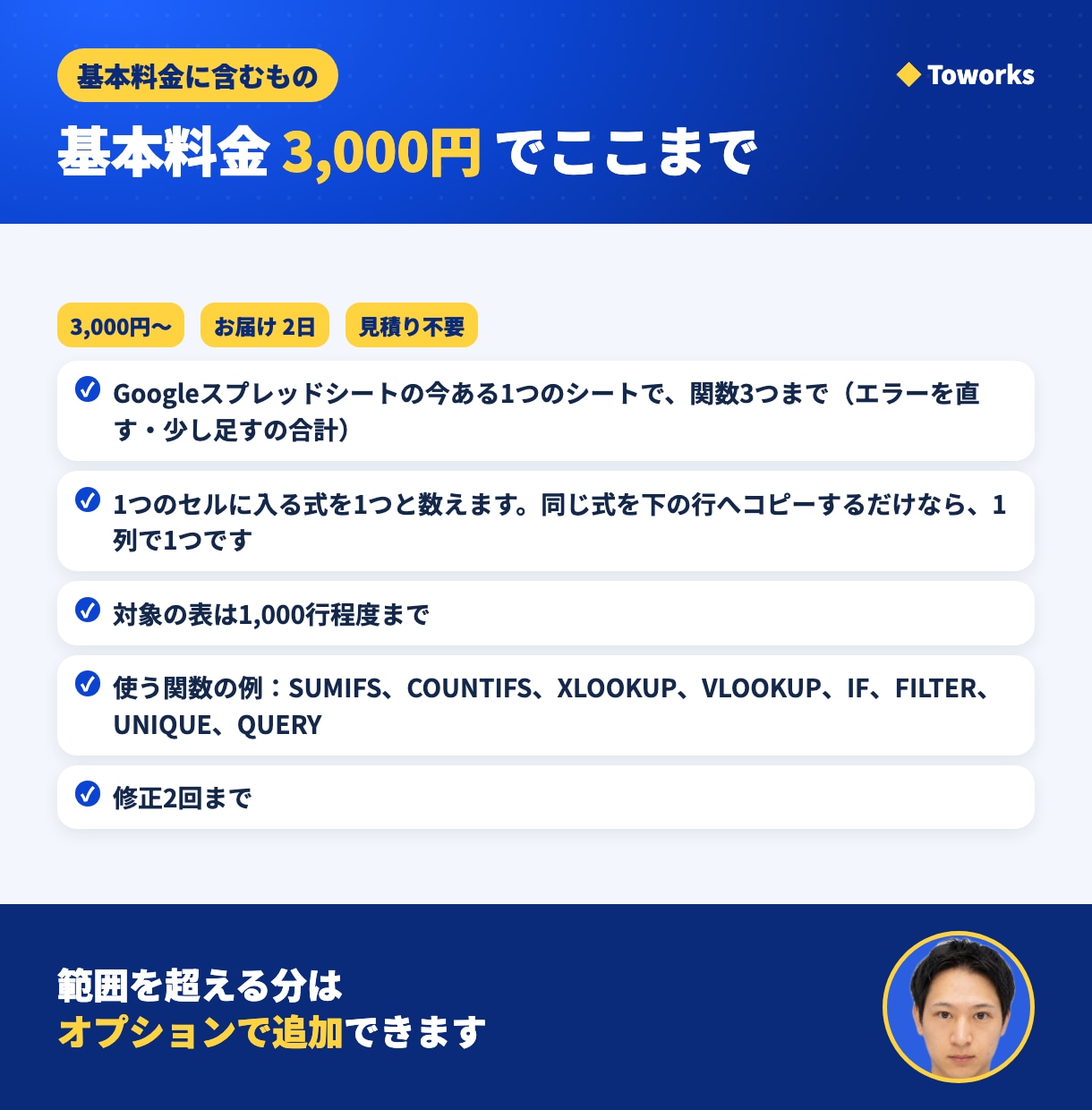 スプレッドシート関数を3つまで修正・追加します #N/Aや#REF!も修正。貼るだけの式と手順書付き イメージ4