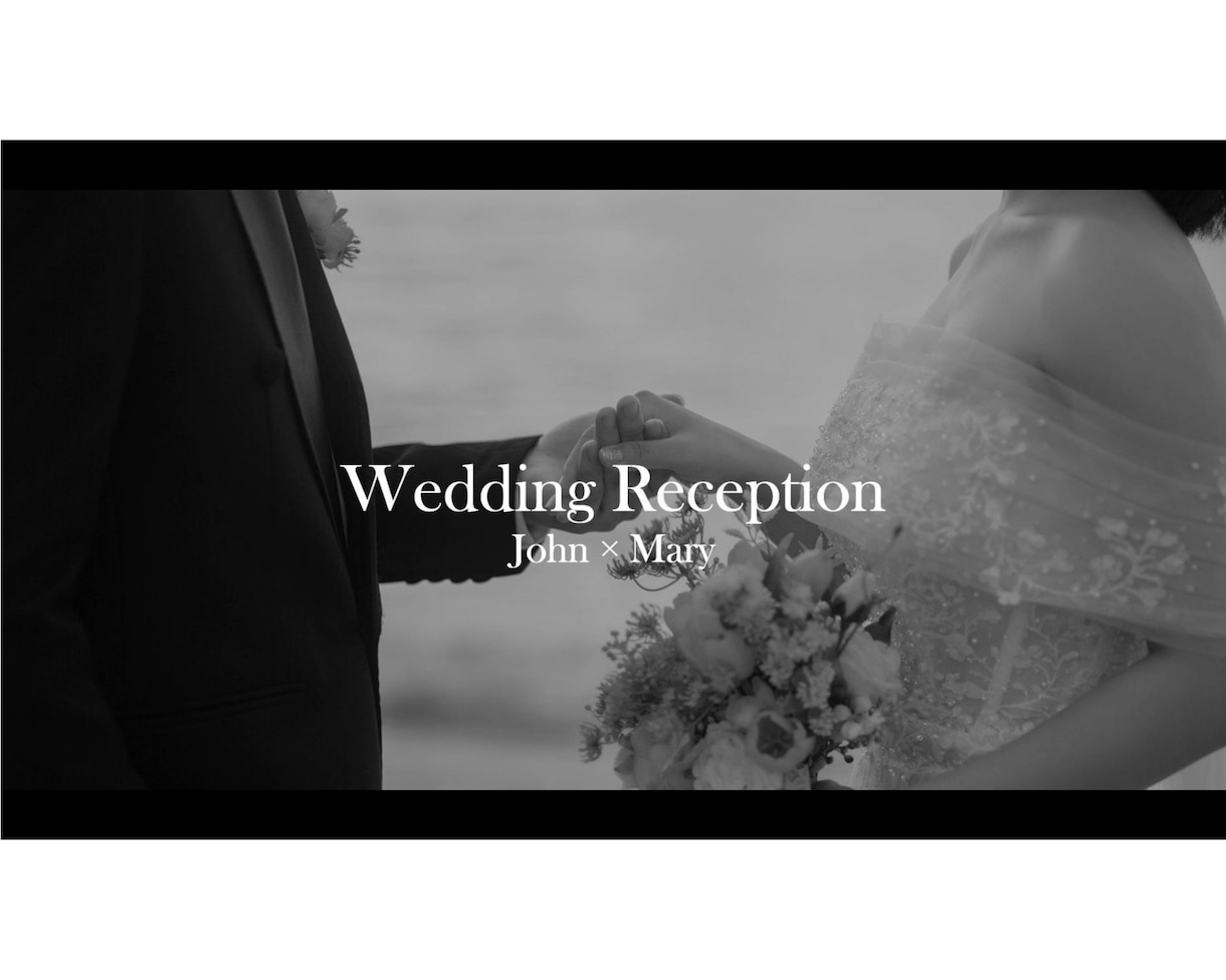 オシャレな【結婚式オープニングムービー】作成します ＜一瞬で目を惹く！＞大人っぽいムービーに☆ イメージ1