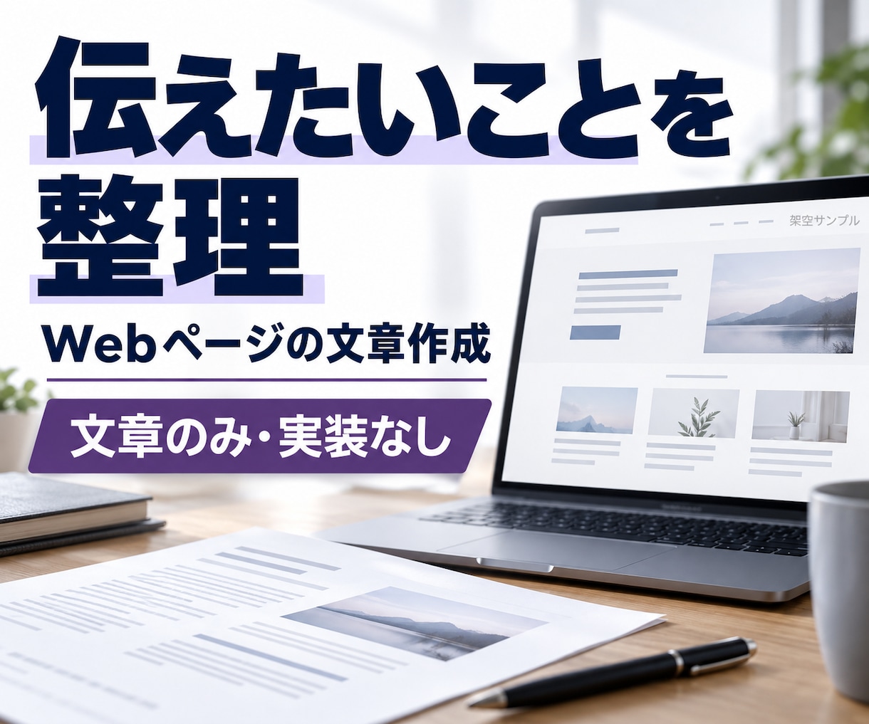 Webページの文章を作成します サービスの内容と申込みまでの流れを言葉に イメージ1