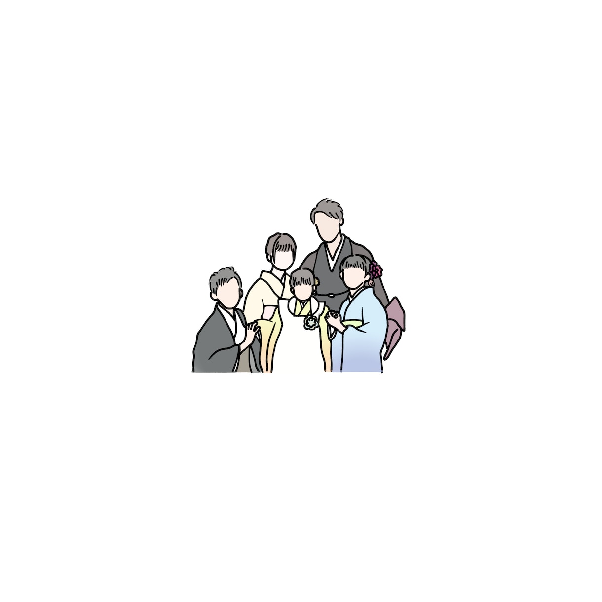 お写真を線画イラストにします アイコンやプレゼントに！ベビー/親子 イメージ2