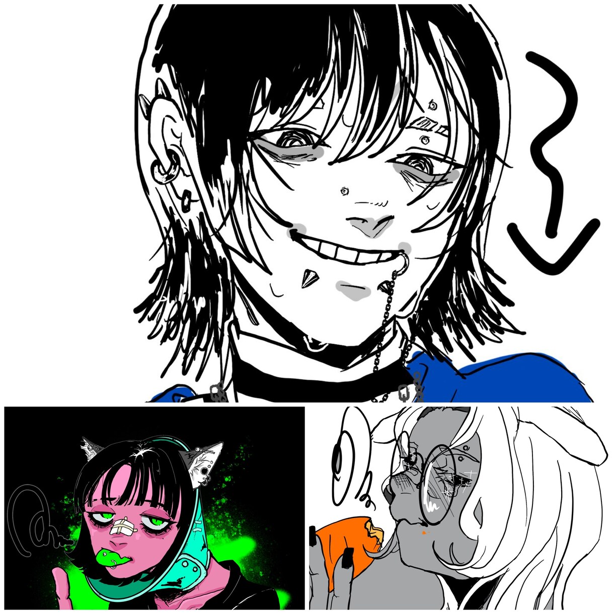 SNSのアイコン描きます かっこいい系の絵柄でアイコン作成します イメージ1