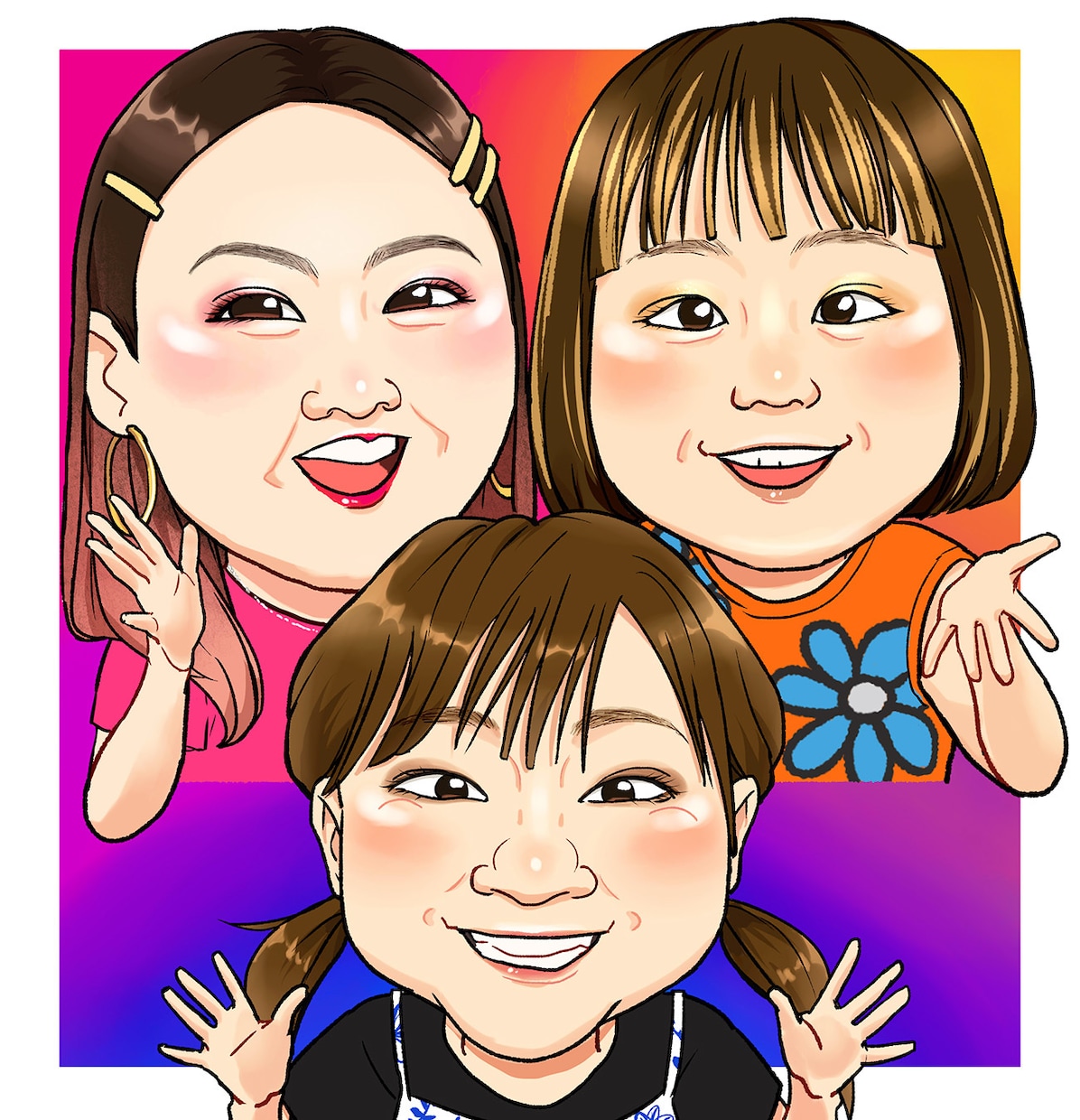喜ばれる！盛れる！キラキラ綺麗な似顔絵描きます プレゼントに最適♡アイコンとして使っても好印象間違いなし！ イメージ4