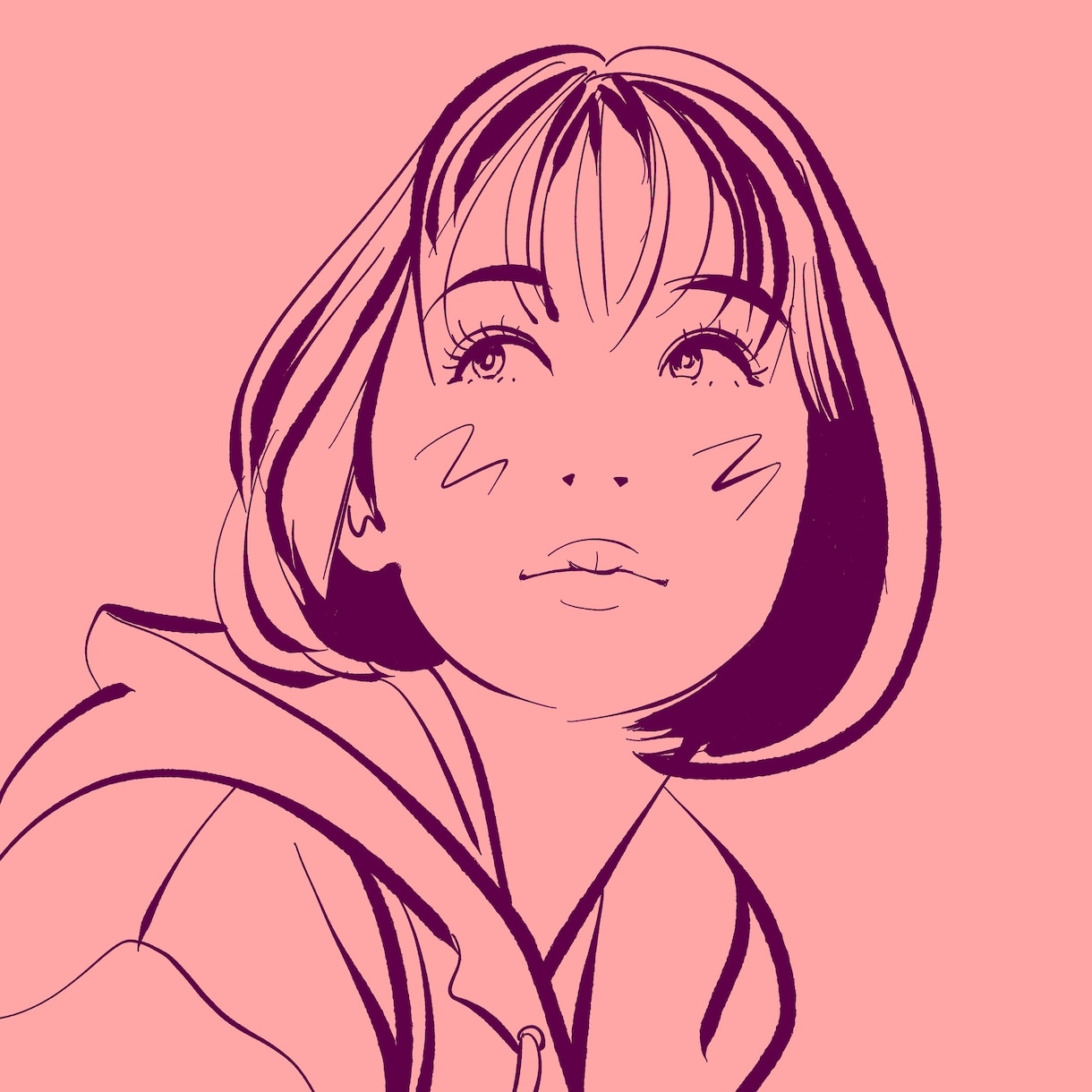 ソフトでカラフル！2色の似顔絵アイコン描きます パターン以外の配色リクエストもOK。 イメージ3