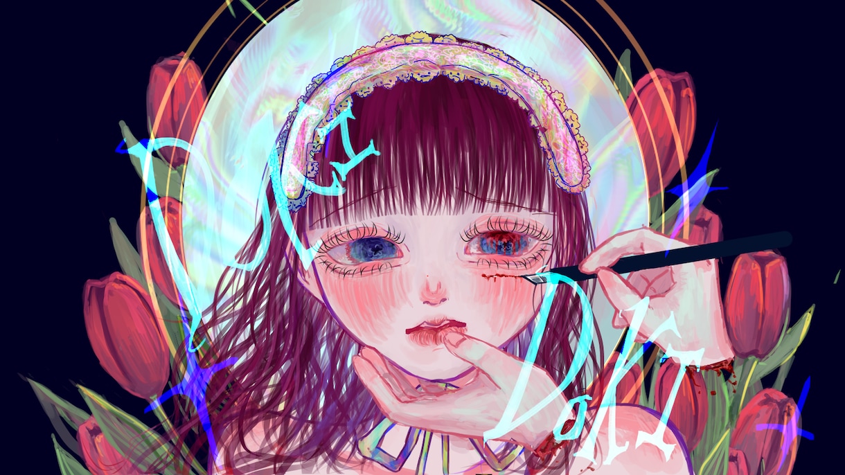 1枚絵･MV用イラスト受付してます お人形さんみたいなかわいい女の子が得意です イメージ4
