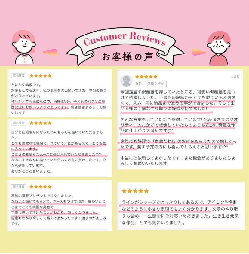 ありがとうが伝わる似顔絵をお描きします ご家族の想いを形にする、あたたかい似顔絵をお届けします♡ イメージ6