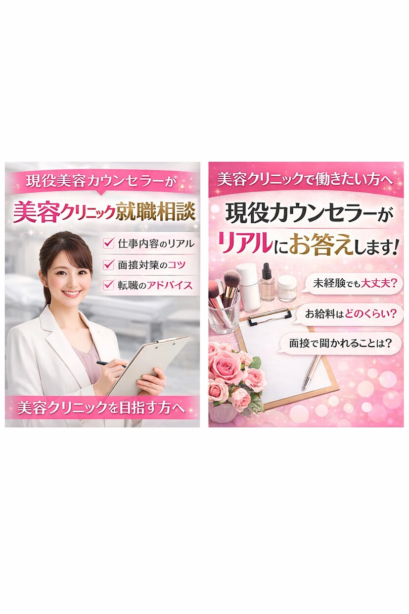 美容クリニック就職相談のりまます 美容クリニックで働きたい方へ！現役カウンセラーが答えます イメージ1