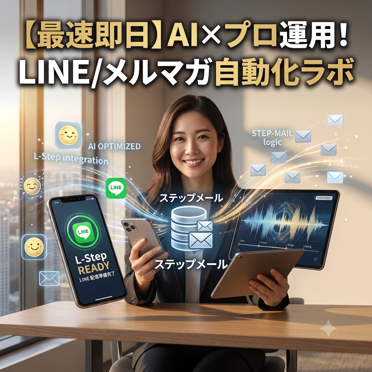 挫折知らず！AI搭載ステップ配信代行します AI×プロの型で、成約する文章に変えます。 イメージ1