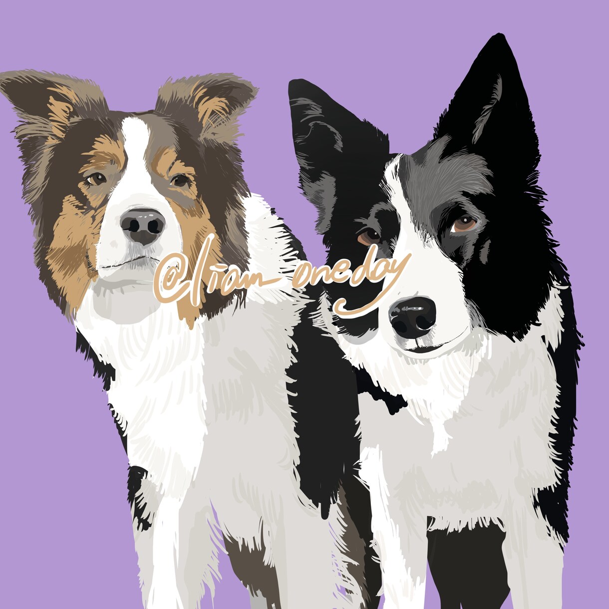 パソコンやスマホの壁紙などに！愛犬イラスト描きます コントラストがある、太陽を浴びたような明るい絵が特徴的です。 イメージ5
