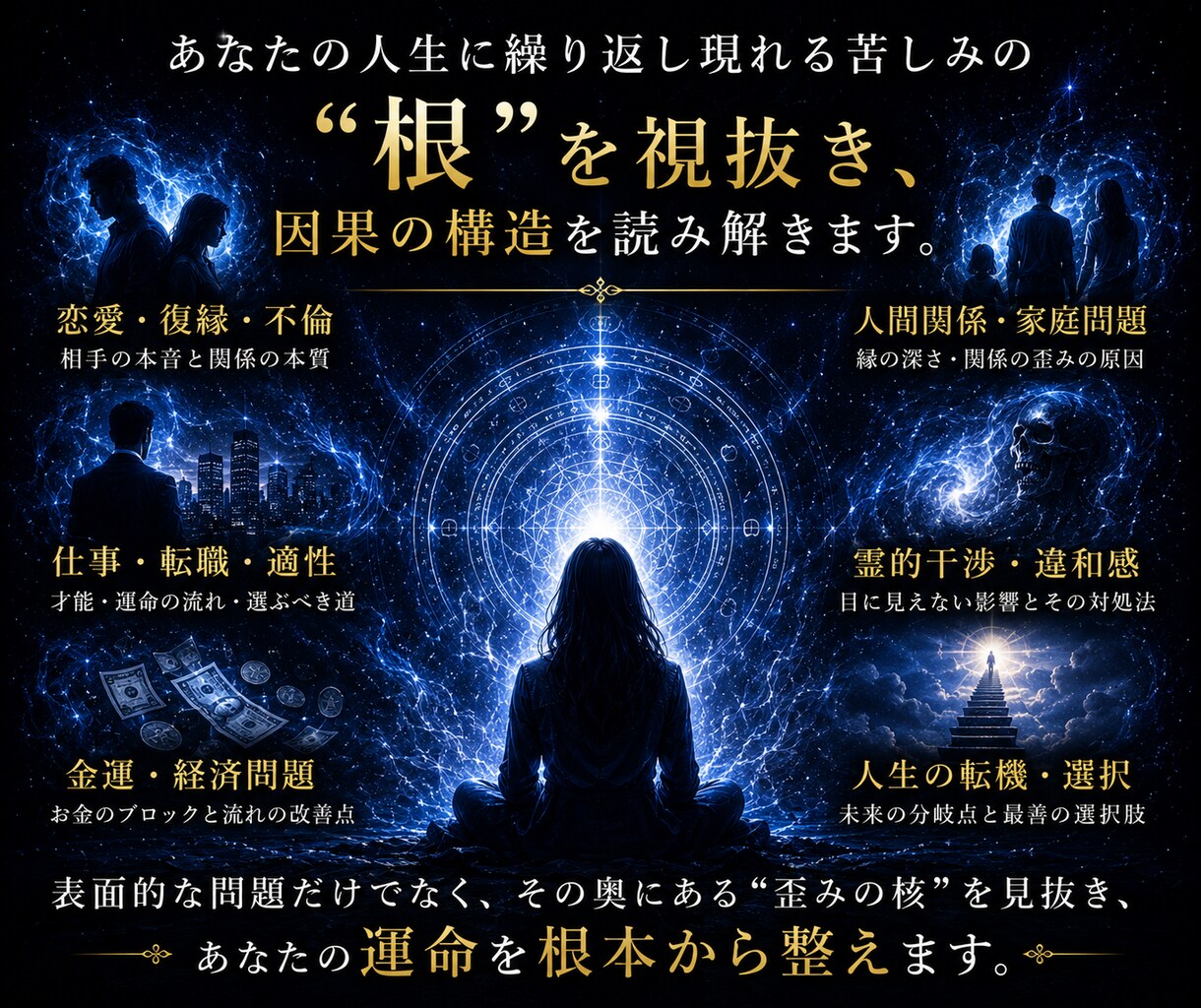 現実を動かす玄眼霊視◆最善の未来への答えを示します 迷宮を終わらせる人生の道標。日常に落とし込んだ具体策を授く イメージ8