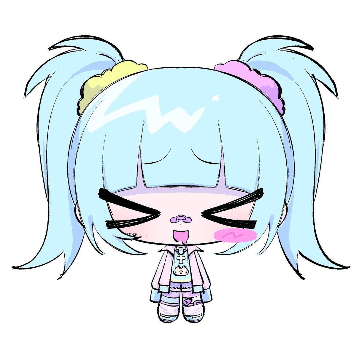 もちもちかわいいデフォルメイラストお描きします アクリルキーホルダーやアイコンなどに イメージ3