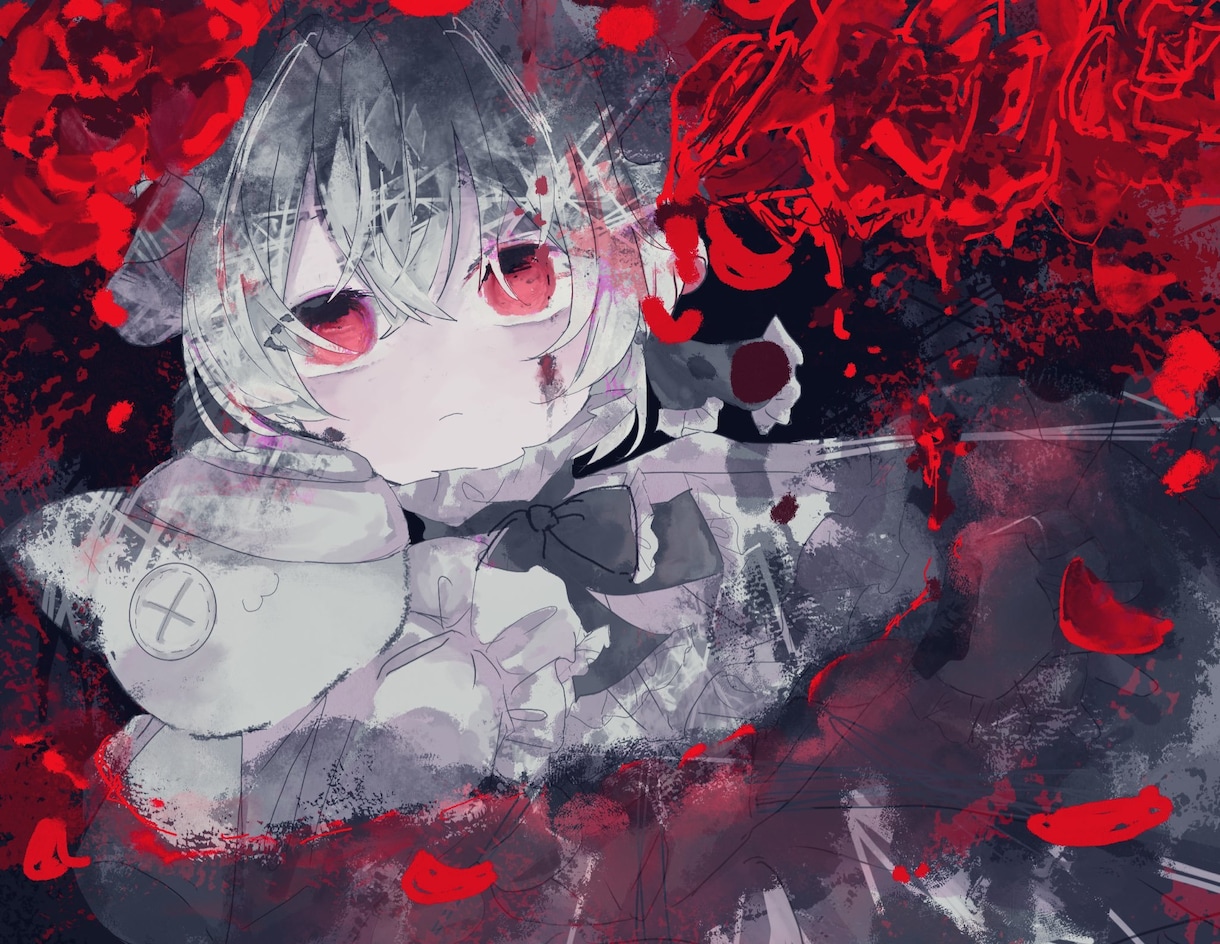 1枚絵イラスト、アイコン、サムネイルなど描きます 暗めの1枚絵イラスト、アイコン、サムネなど描きます！ イメージ1