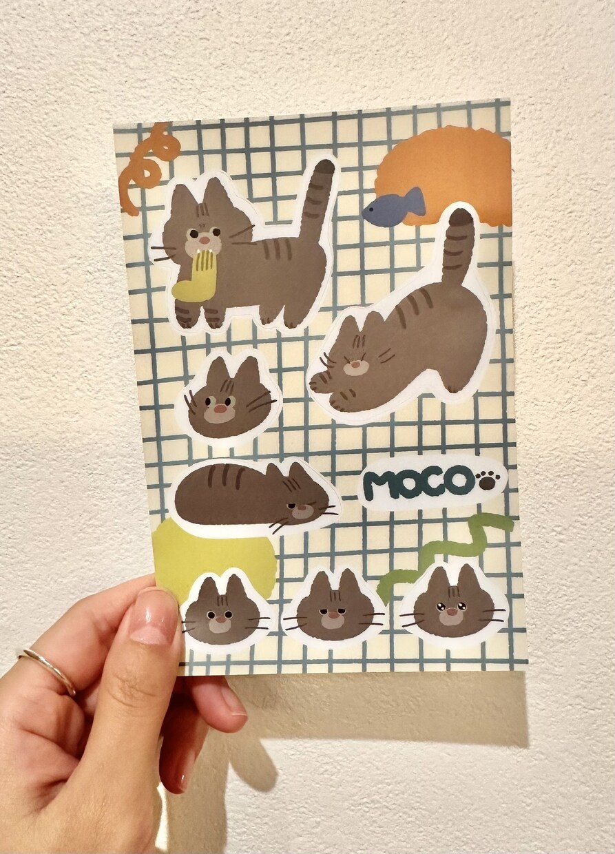 うちの子（ペット）のオリジナルステッカー作成します うちの子をかわいくイラストグッズ化♪ イメージ4
