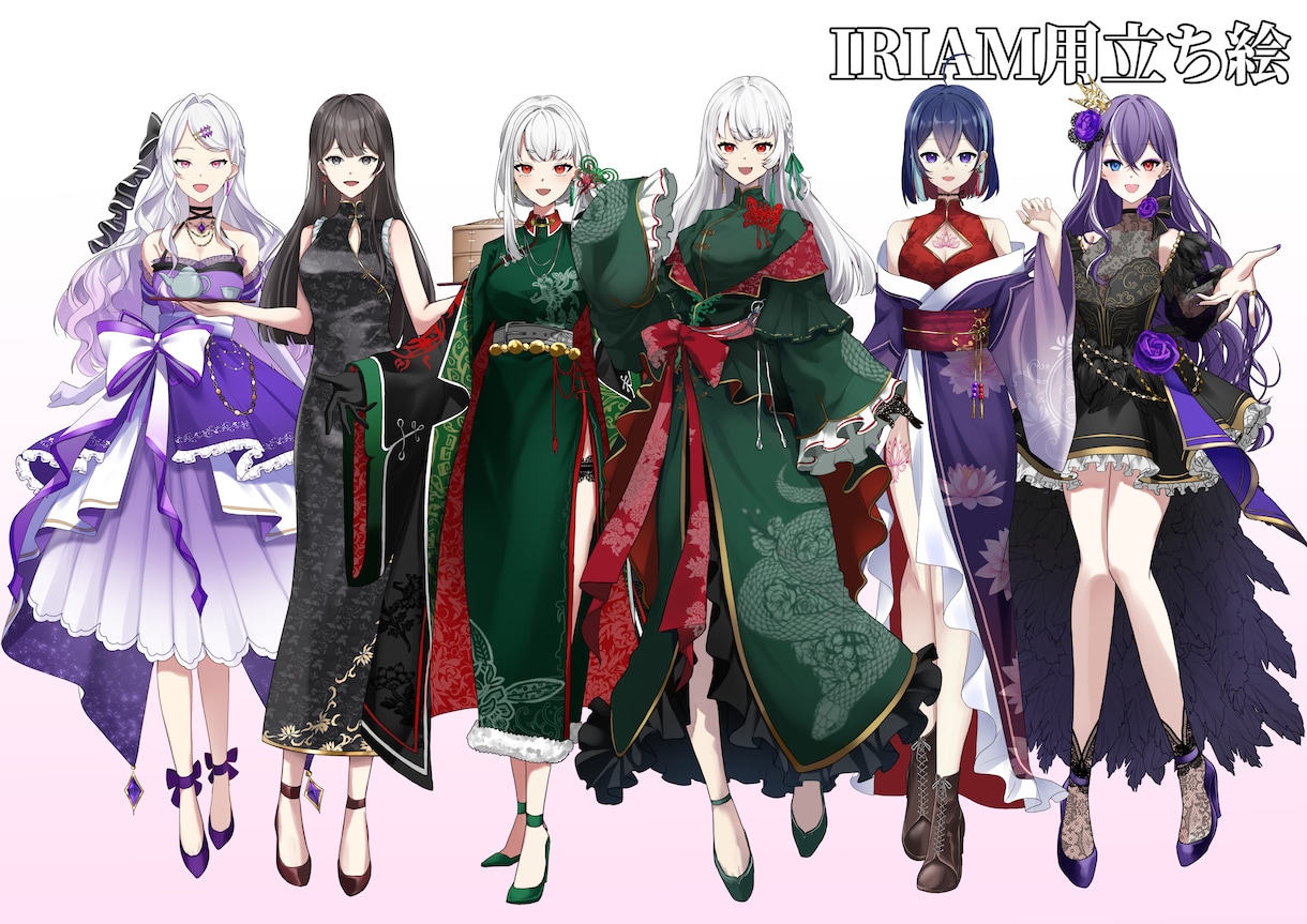 可愛い女性キャラの立ち絵・一枚絵を制作します 歌ってみた/配信サムネなど、構図やキャラデザから相談OK イメージ10