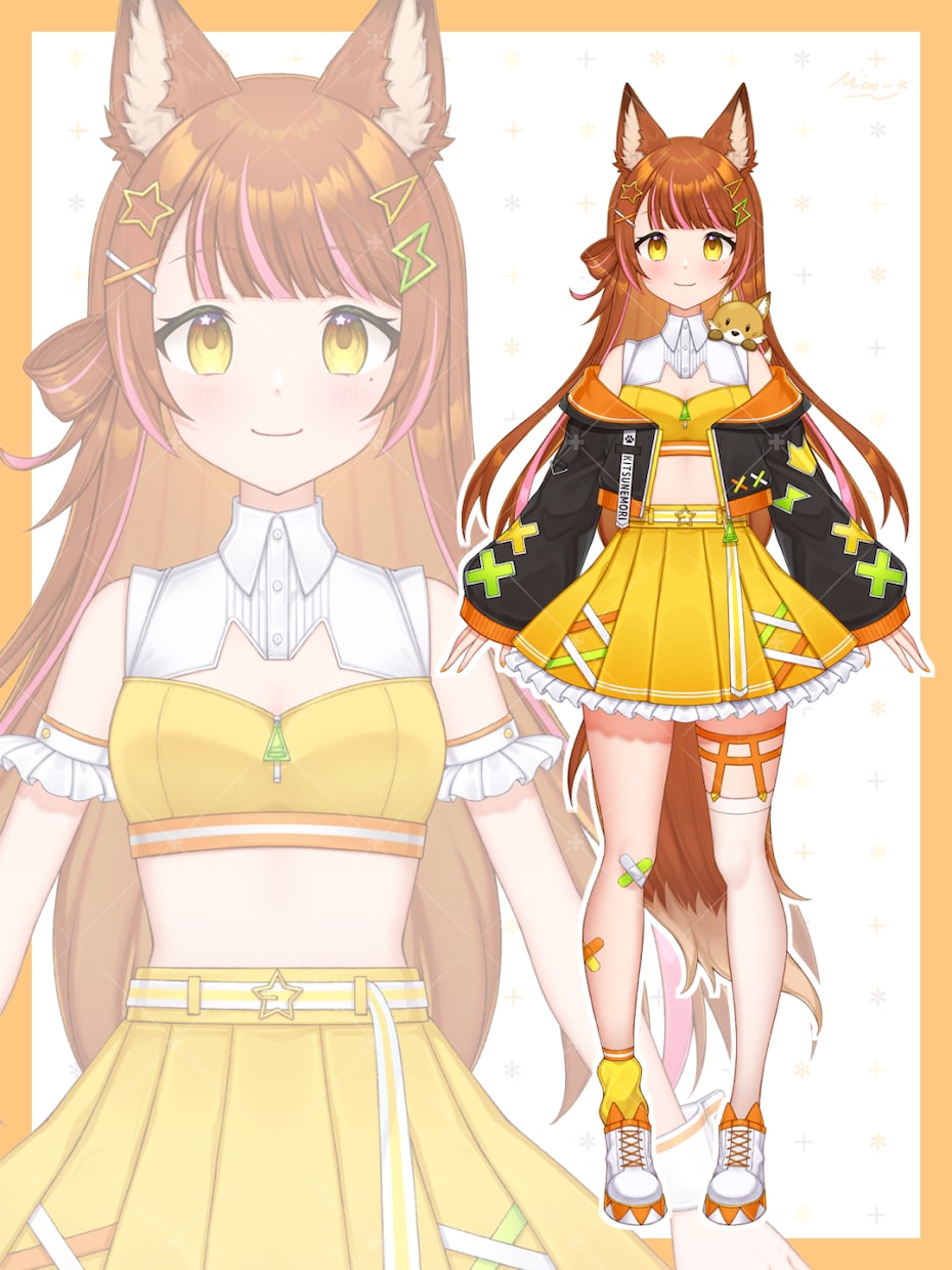 VTuber用Live2Dイラストを制作します キャラデザや三面図、表情差分も承ります！ イメージ3