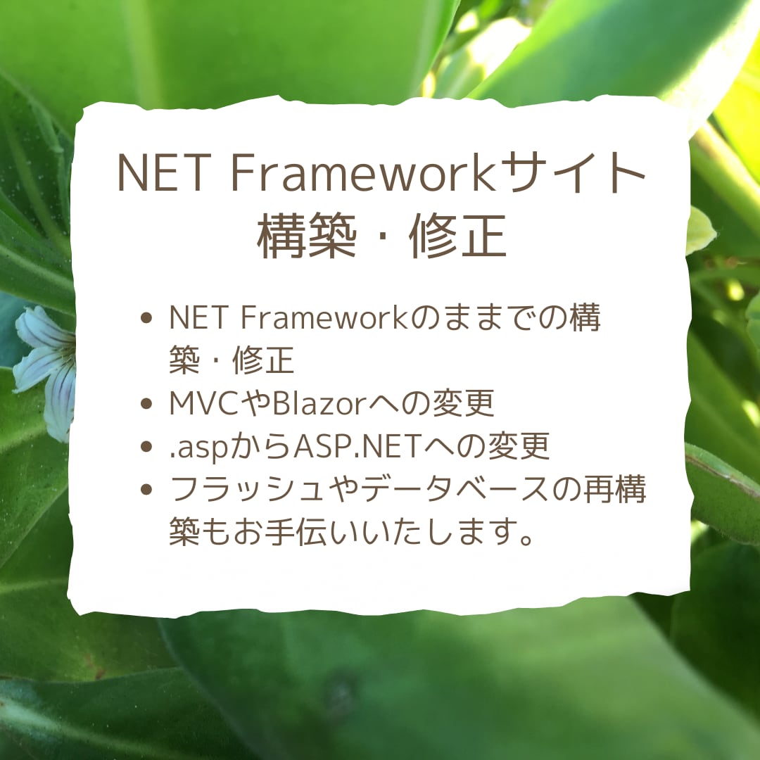 NET Frameworkサイト構築・修正します レガシー技術のNET Frameworkサイト構築及び修正 イメージ1