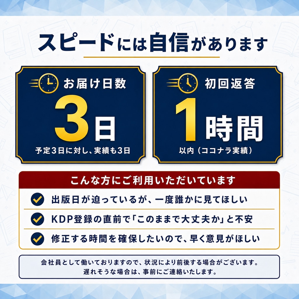 Kindle出版の出版前モニターをします 38冊出版済みのKindle作家があなたの本を更に良くします イメージ4