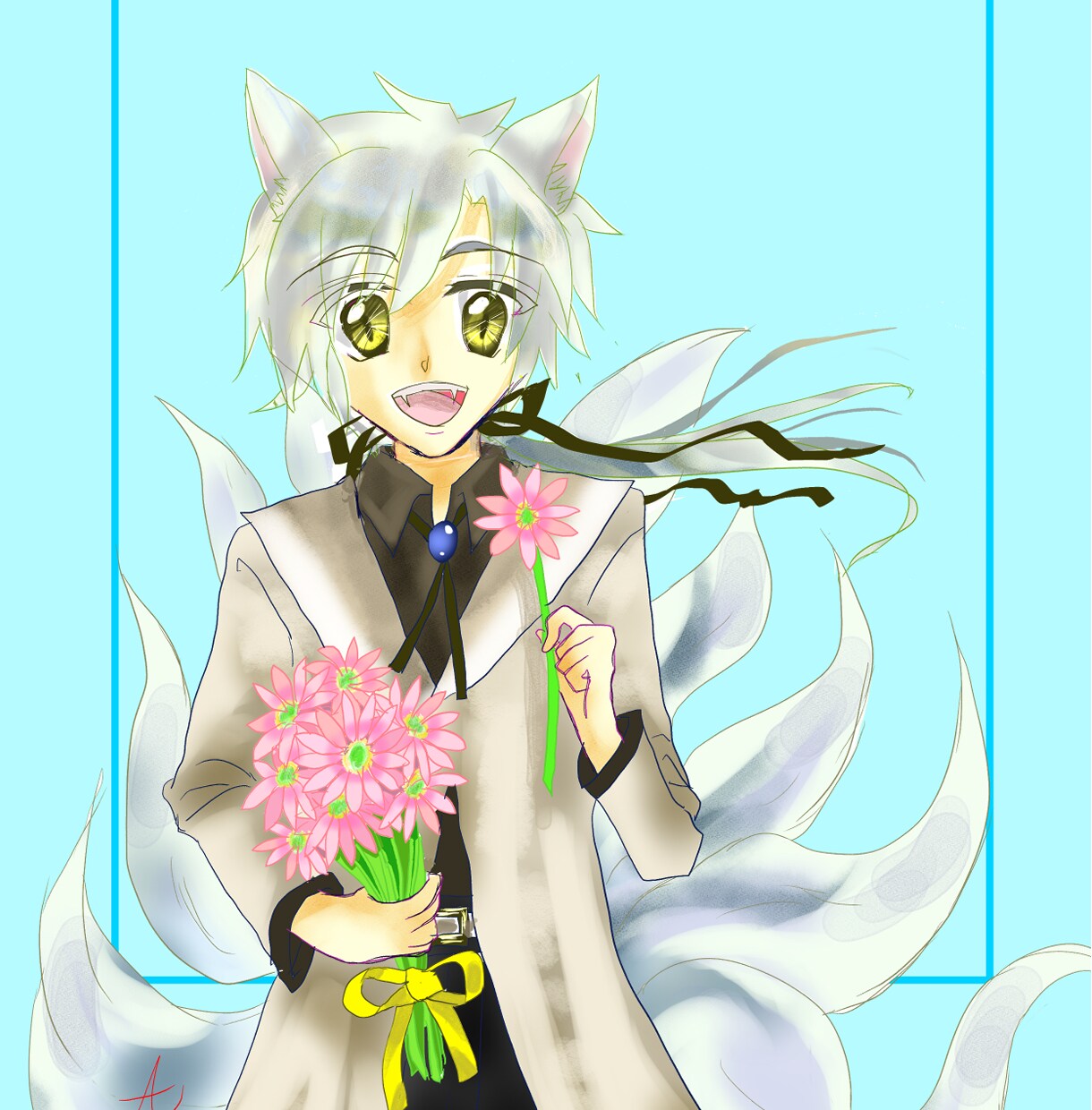目を引く色彩のかわいいかっこいいイラストを描きます アイコン、歌ってみた、立ち絵、ちびキャラ、イラストを描きます イメージ10