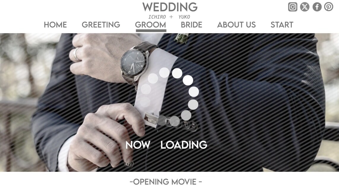 WEBサイト風オープニングムービーを作成します シンプルでナチュラルな結婚式にオススメ★ イメージ6
