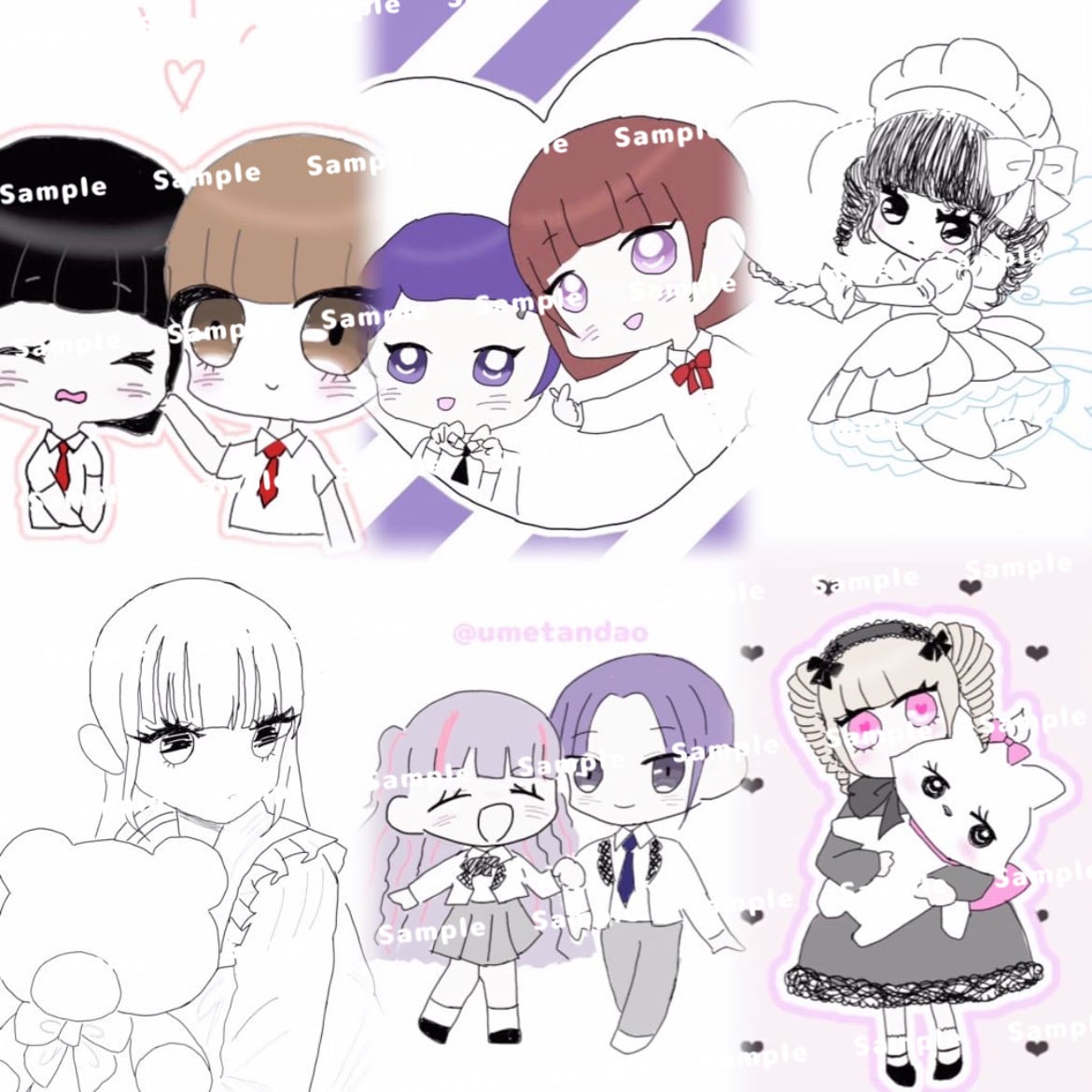 簡易的なイラストお描きします 3L、コテ単、夢絵など対応しております。 イメージ1