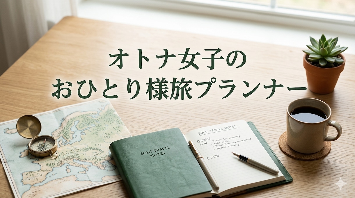 オトナ女子のおひとり様旅プラン作ります オトナ女子が安心して楽しめる“おひとり様旅”をお手伝い イメージ1