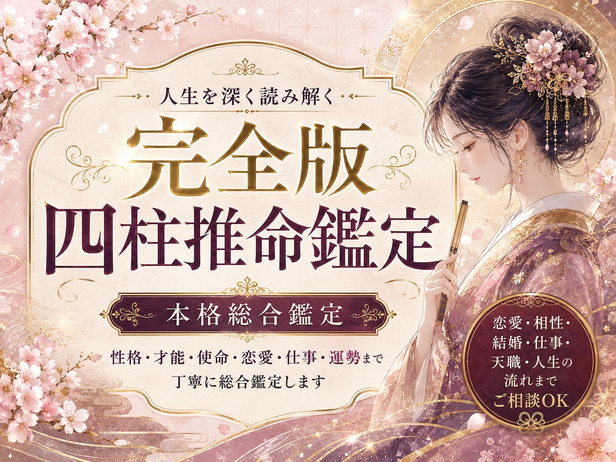 四柱推命であなたの人生を深く鑑定します 悩めるあなたの人生のバイブルに。 イメージ1