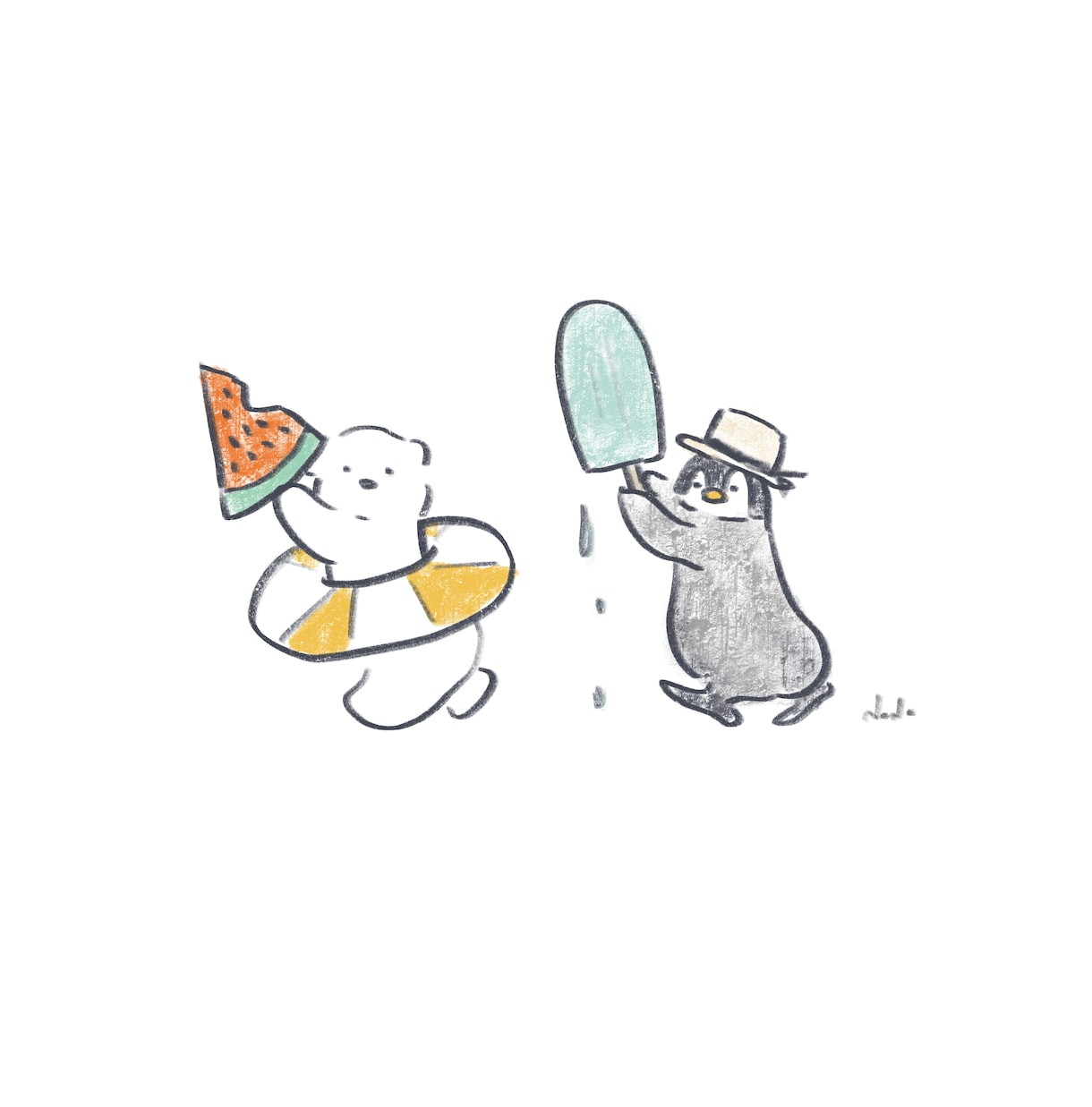 ゆるいシンプルなペット・動物のイラスト描きます #手書き #シンプル #かわいい イメージ10