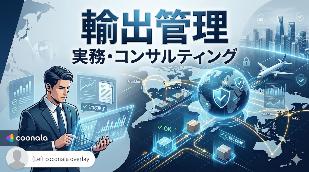 輸出管理関連業務お手伝いします リスト、キャッチオール規制などにの関連業務お手伝いします。 イメージ1