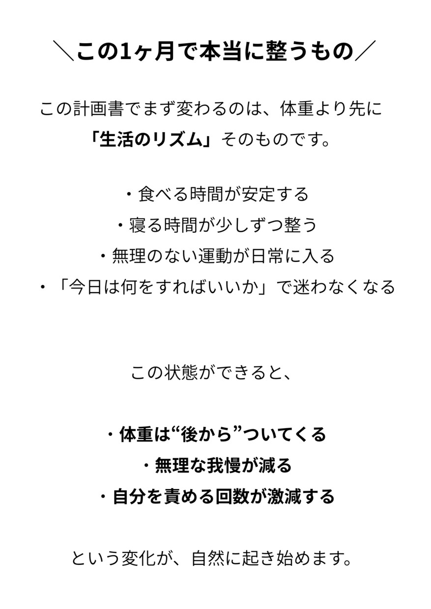 リバウンド防止|1ヶ月習慣改善PDF出します 何度も挫折した人のための“戻らない習慣設計” イメージ4