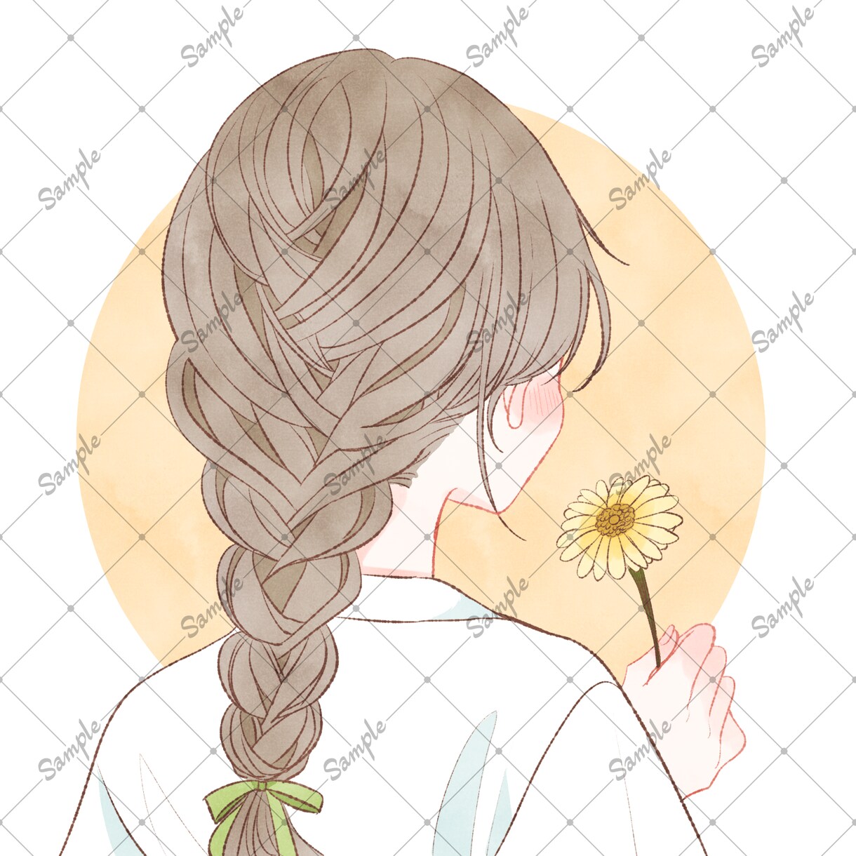 可愛い髪型描きます 後ろ姿だけで魅せることができるアイコンです✿︎ イメージ2