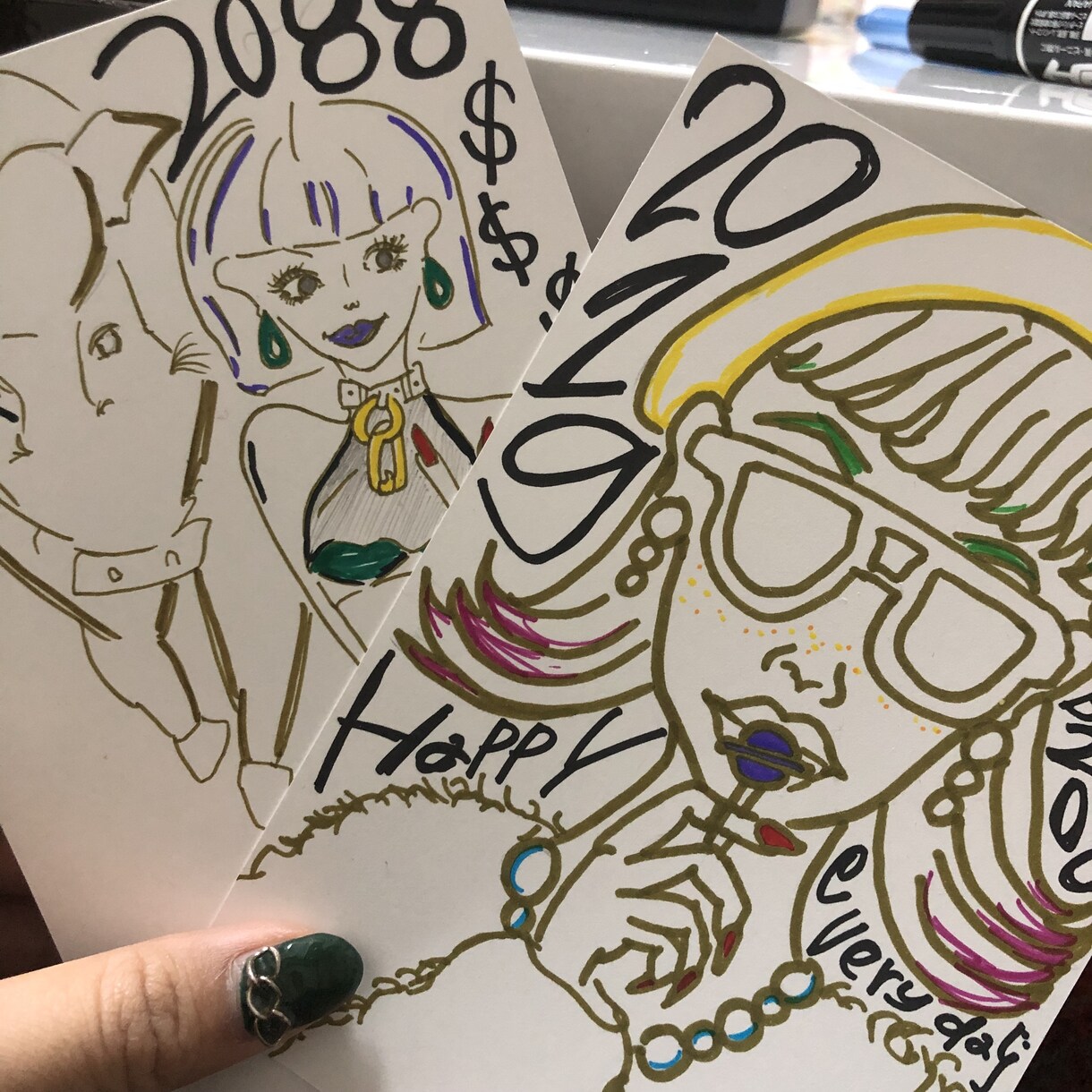カラフルイラスト描きます 誕生日のポストカードなどにおススメ イメージ1