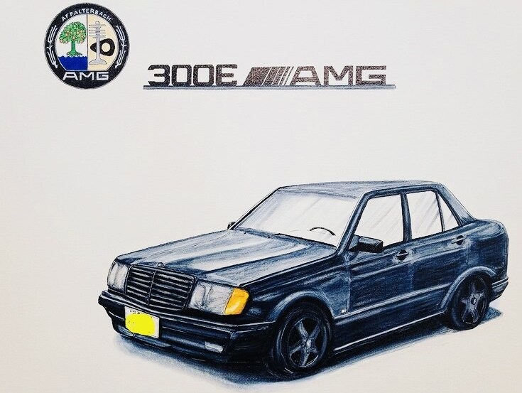 愛車、車好きの方へ手描きイラストをお送りします 世界で1枚だけの手描きイラストをお届け致します♪ イメージ3