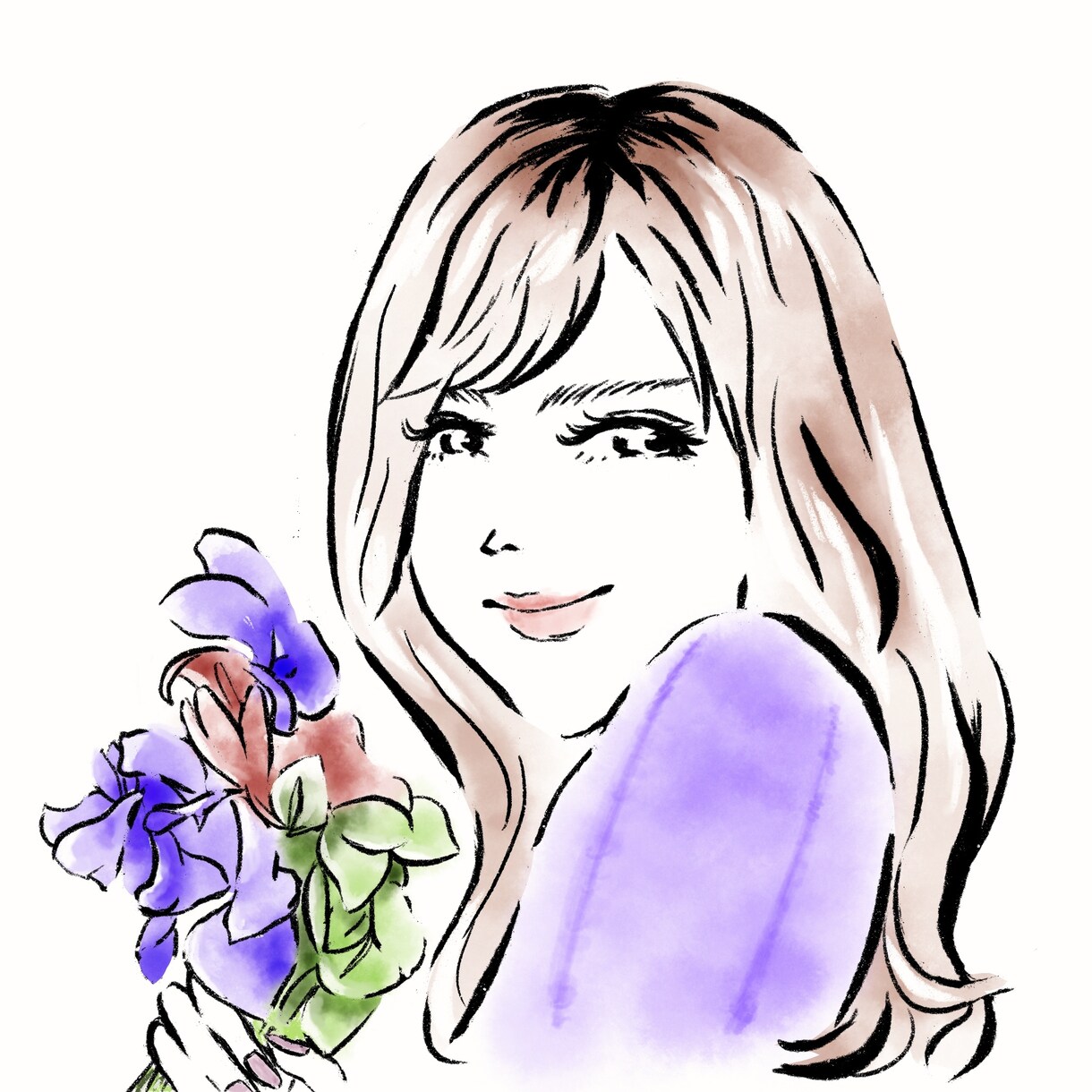 カジュアルタッチの人物イラスト描きます アイコン、似顔絵、イラストなど商用利用OKです。 イメージ7