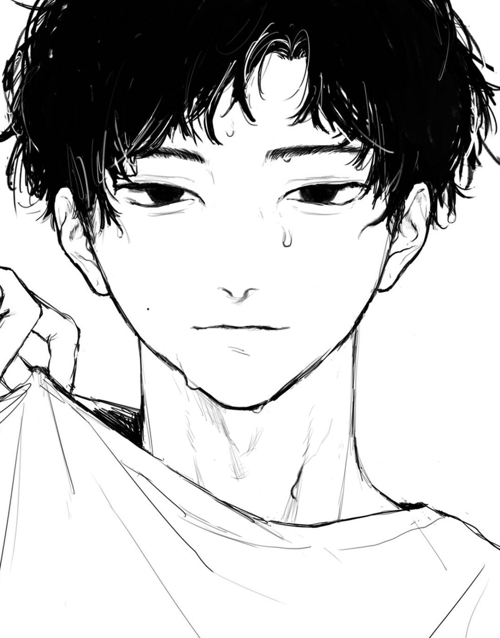 アイコンなど、モノクロで主に男性イラストを描きます あなた専用のキャラデザイラストを描きます イメージ7