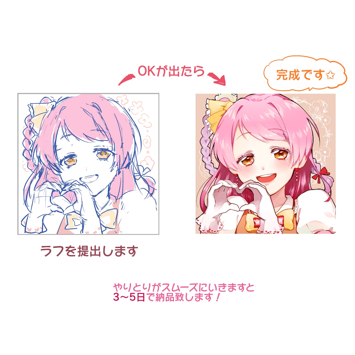 SNSアイコン作成致します どんなイメージにも沿って可愛い・カッコイイイラスト描きます イメージ5