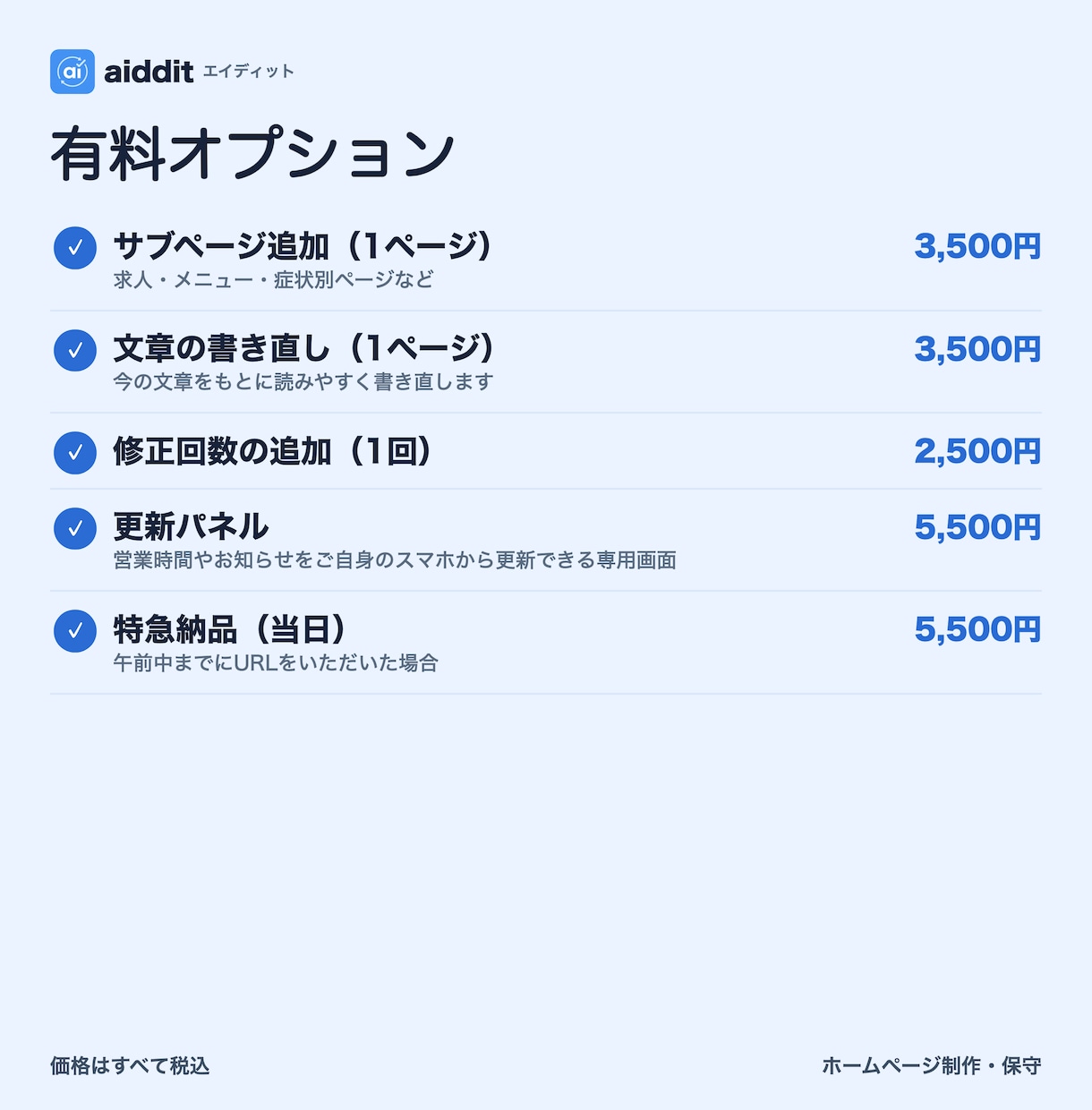 今のHPを文章と写真そのままでスマホ対応にします URLを送るだけ。最短1日。SSL・フォーム・公開まで一式 イメージ6