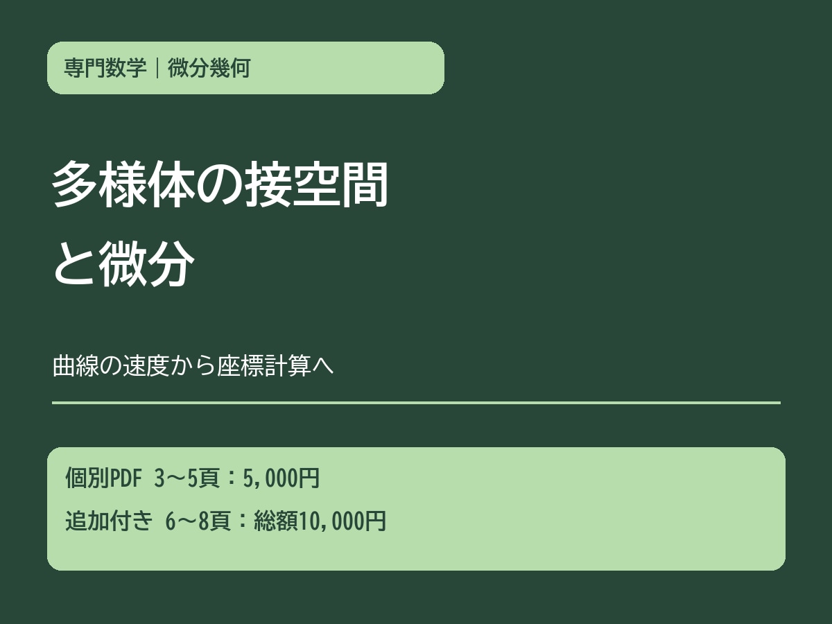 多様体の接空間と微分を学ぶ教材を作ります 曲線の速度とヤコビ行列をS¹の例でつなぐ イメージ1