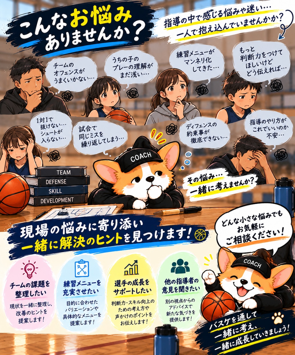 バスケ指導の悩み相談・練習メニューを提案します 指導歴18年！現役コーチが課題に合わせて改善策を提案！ イメージ2