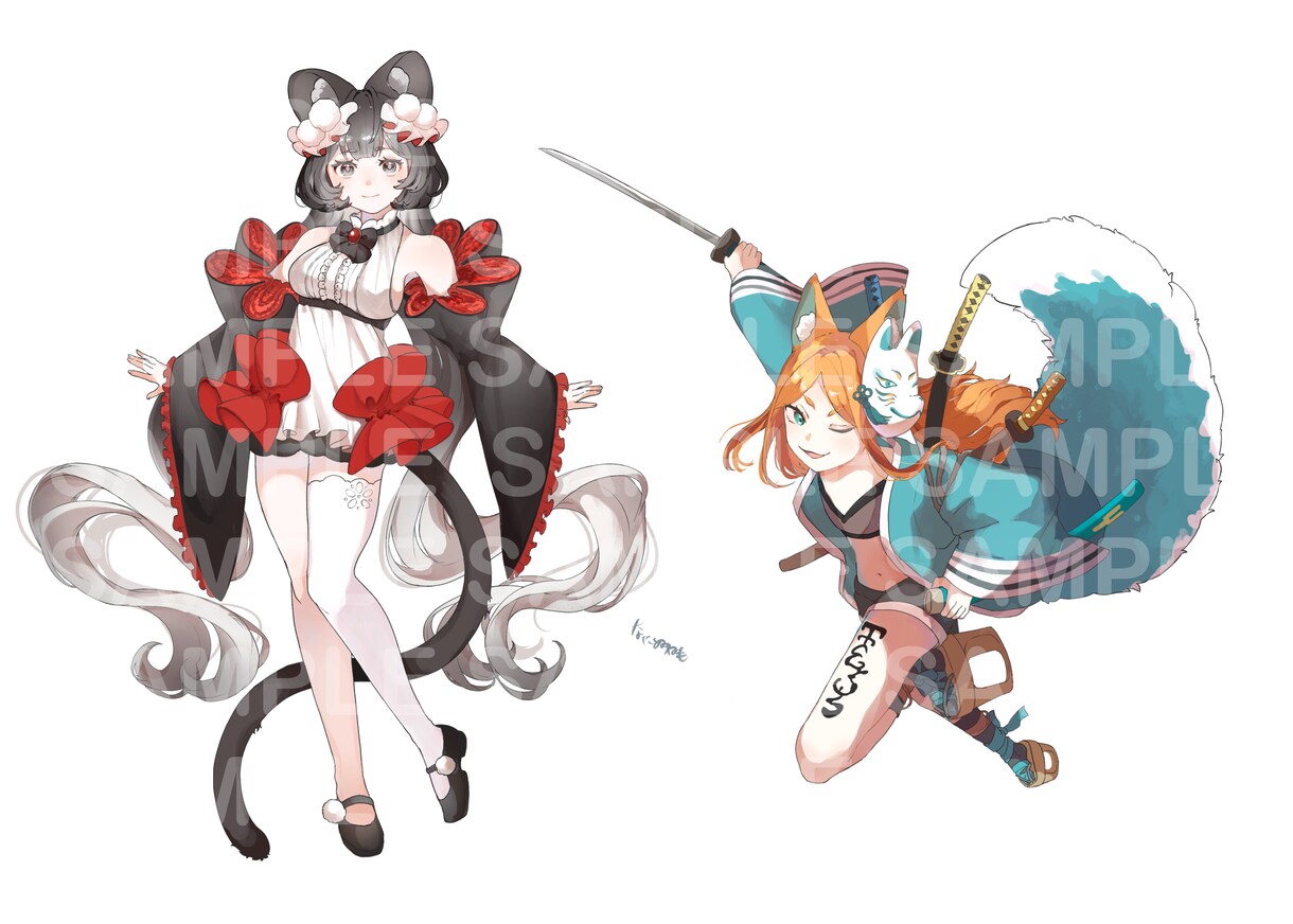 キャラクターの制作(人外可)致します ゲームキャラクターの制作、IRIAMで使う立ち絵の制作します イメージ4