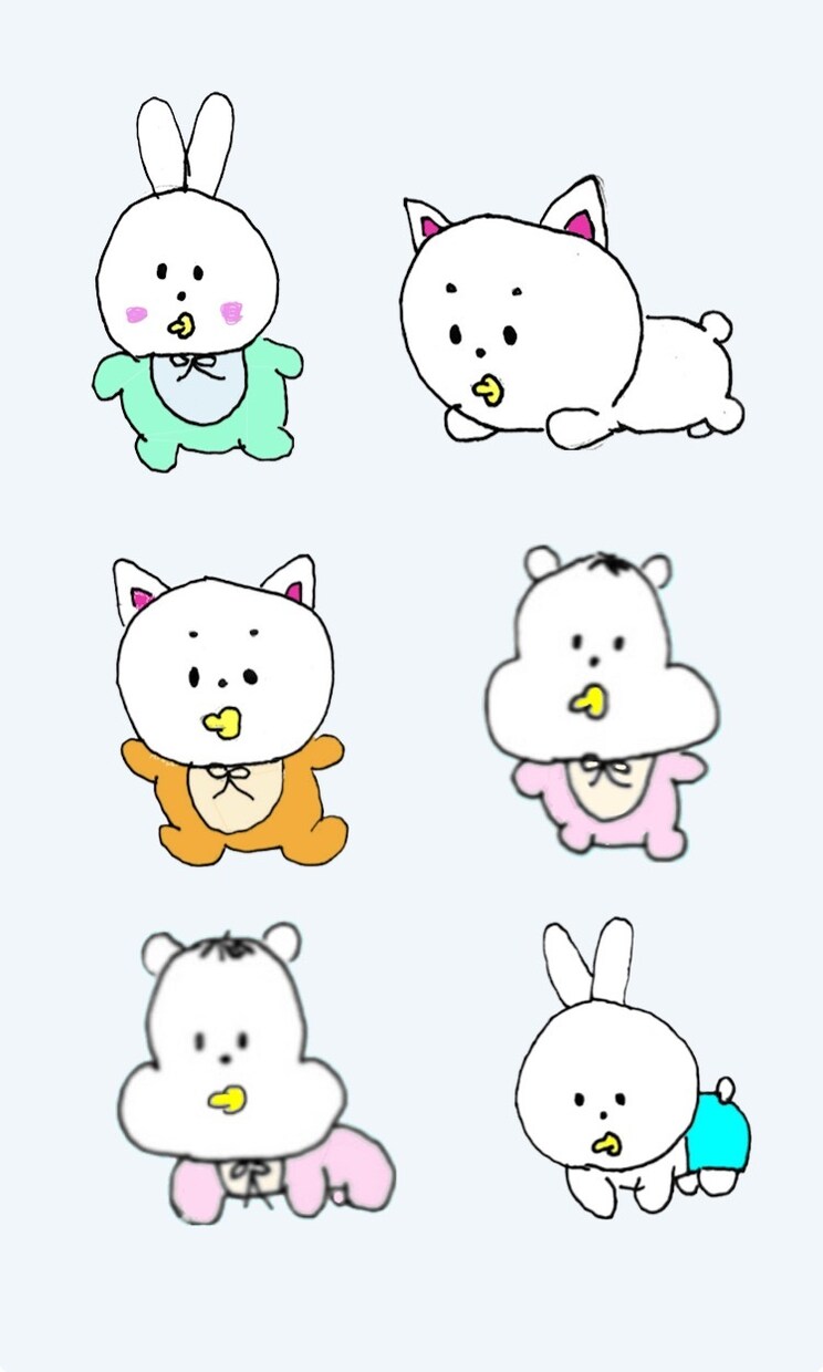 下手っぴなオリキャライラストを2枚作成します 金をドブに捨てたい方向け！童貞ニートに仕事を与えよう！ イメージ4
